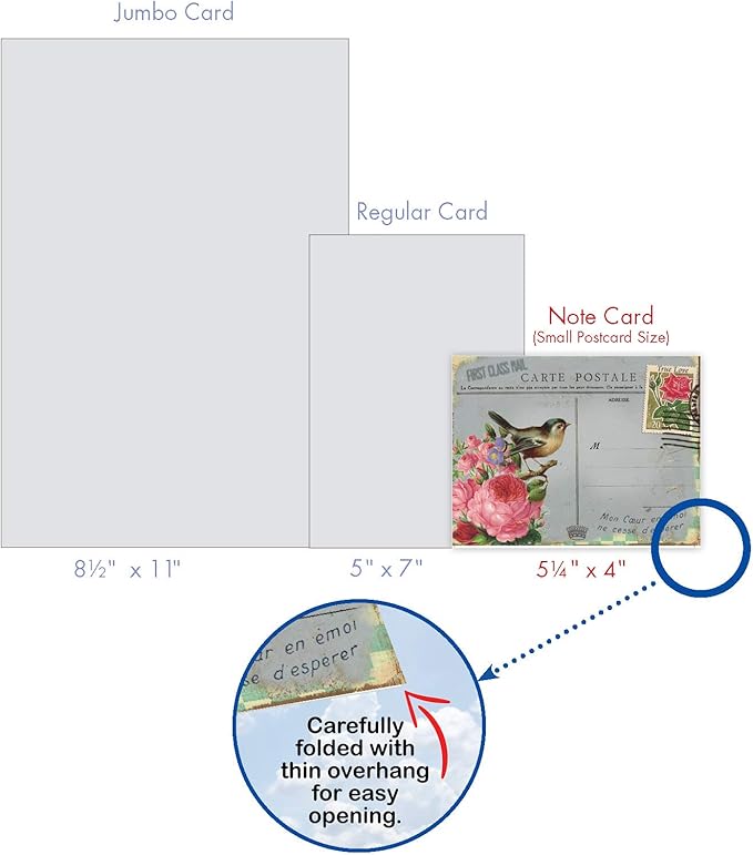 The Best Card Company - 10 Retro Blank Cards with Envelopes (4 x 5.12 Inch) - Artistic Boxed Assortment, Vintage Note Cards - Parisian Postcards M2355OCB