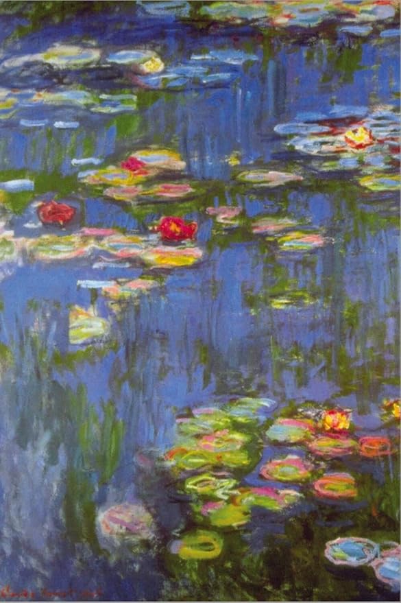 ART.COM Stretched Canvas Print Water Lilies No. 3 by Claude Monet, 16" x 24"