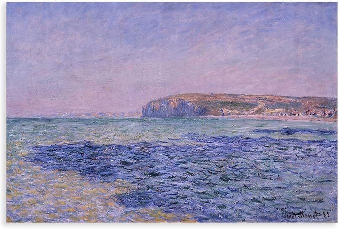 40+ Monet Famous Print Posters Shadows on The Sea. The Cliffs at Pourville by Claude Monet Impressionism Canvas Poster Wall Art Print Bedroom Decor Office Room Kitchen Decor Gift Unframe 20×30inch(50×