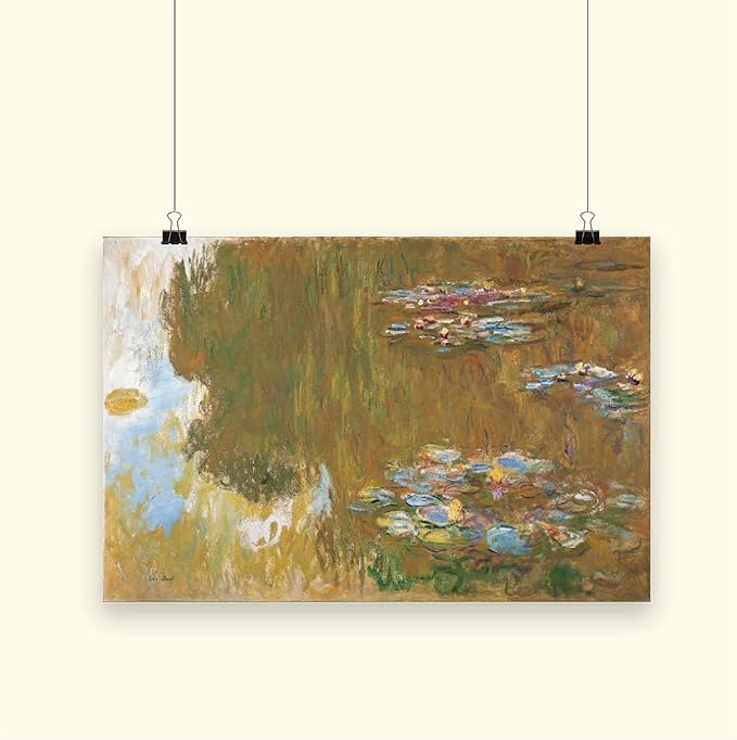 CFIOZYOS 40+ Monet Famous Print Posters The Water Lily Pond by Claude Monet Impressionism Canvas Poster Wall Art Print Bedroom Decor Office Room Kitchen Decor Gift Unframe 12×18inch(30×45cm)