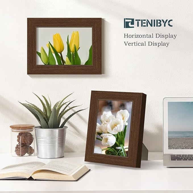 Picture Frame 4 Pack - Solid Wood Poster Photo Frame - Woodgrain Series - Room, Office, Gallery, Studio Display - Wall Hanging