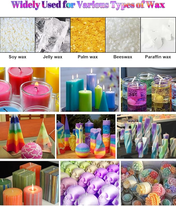 FansArriche Candle Dye - 32 Colors Liquid Oil-Based Dye for Candle Wax, Vivid Candle Color for DIY Candle Making, Highly Concentrated Natural Candle Color
