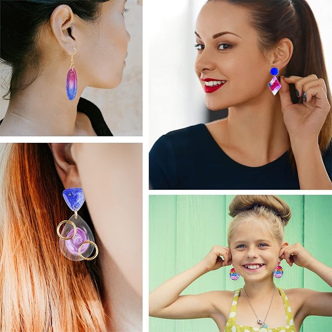 LET'S RESIN Resin Earring Mold, 171 Pcs Resin Jewelry Molds Making Kit with 11 Pack Variety Shape Silicone Molds, Earring Molds for Epoxy Pendant, Earrings, Necklace, Keychains