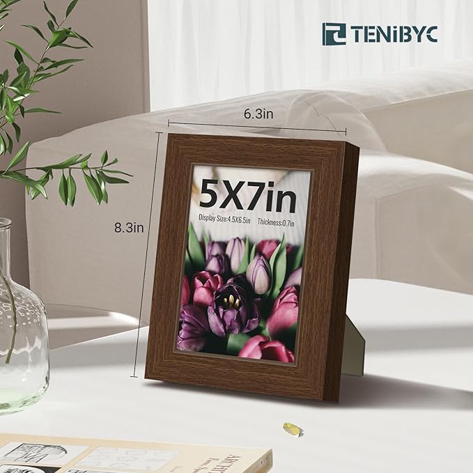 Picture Frame 4 Pack - Solid Wood Poster Photo Frame - Woodgrain Series - Room, Office, Gallery, Studio Display - Wall Hanging