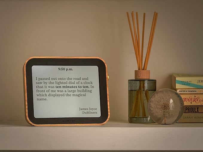 Author Clock – Literary Clock That Tells Time Using Book Quotes | Unique Gift for Book Lovers | New Quote Every Minute | Large | Vol 2
