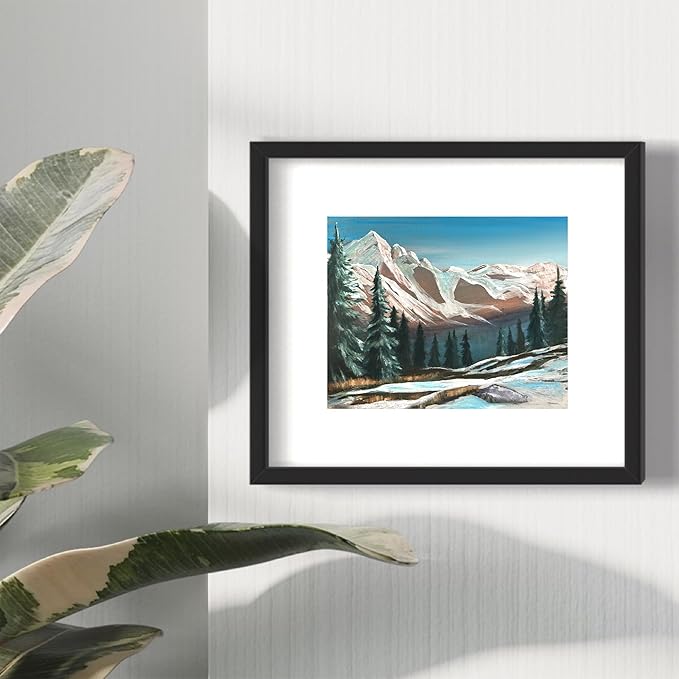 Painting4Real DIY Art Painting Kit for Adults – Learn to Paint Alpine Morning with Video Tutorials - Step-by-Step Guided 9 Pieces Acrylic Paint Set for Adults - Unique Gift for Art Lovers & Beginners