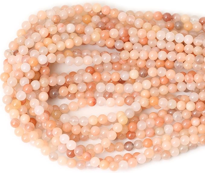 60PCS 6mm Natural Pink Aventurine Round Loose Beads for Jewelry Making DIY Bracelet Necklace Materials 1 Strand 15"