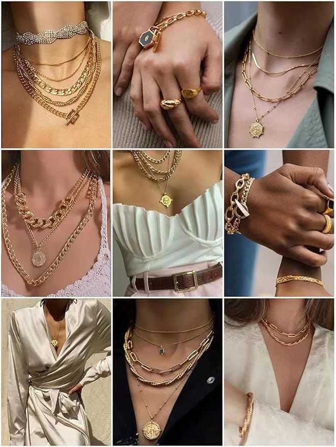 Magnetic Jewelry Clasps Set, Gold and Silver, 12 Pack Rose and Heart Design, Necklace Bracelet Closures with Rhinestone Accents (12pcs Golden)