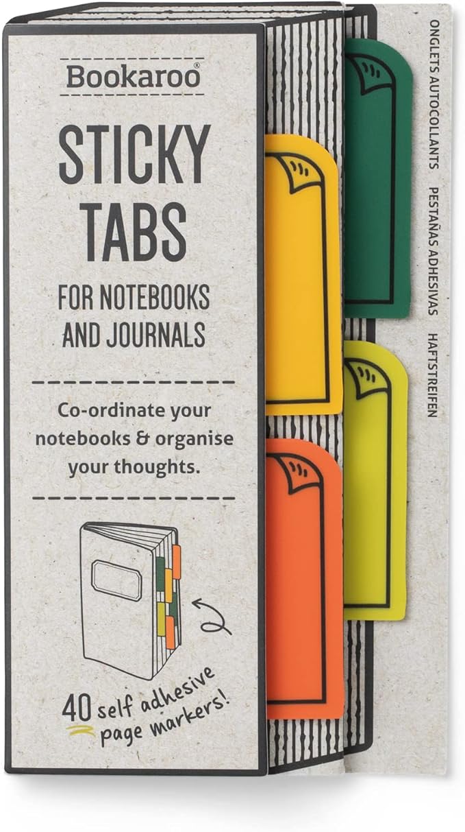 IF Bookaroo Sticky Tabs - Greens, White