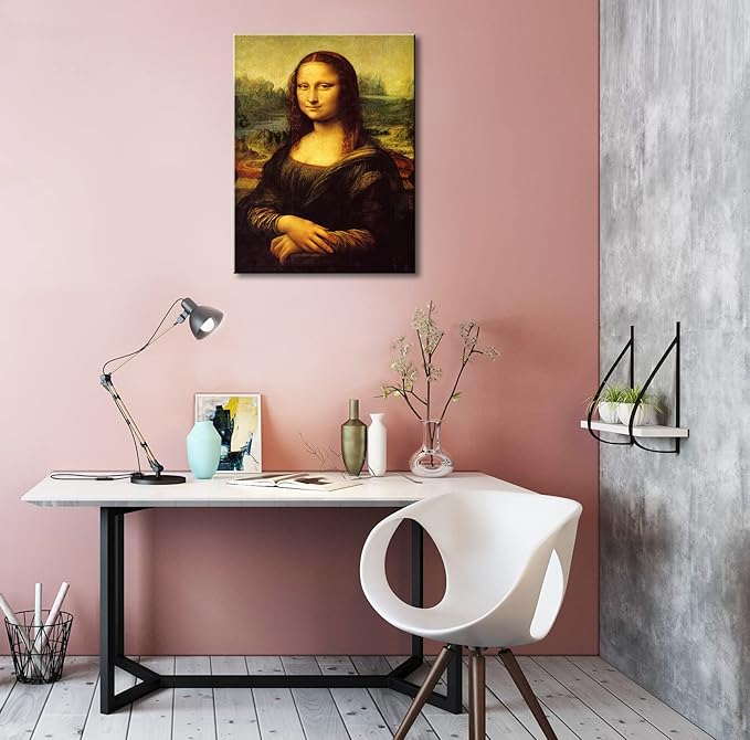 msspart Canvas Prints Wall Art Mona Lisa by by Leonardo DaVinci, The World Classic Paintings Reproductions for Living Room