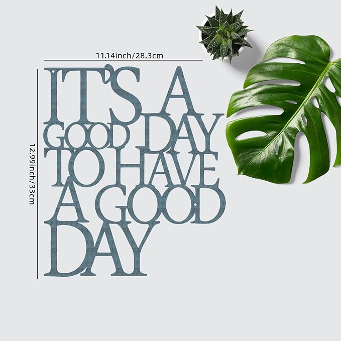 Benziso Motivational Metal Wall Art Inspirational Wall Decor Positive Quotes Wall Decor for Office Living Room Encouragement Gifts (color-1)