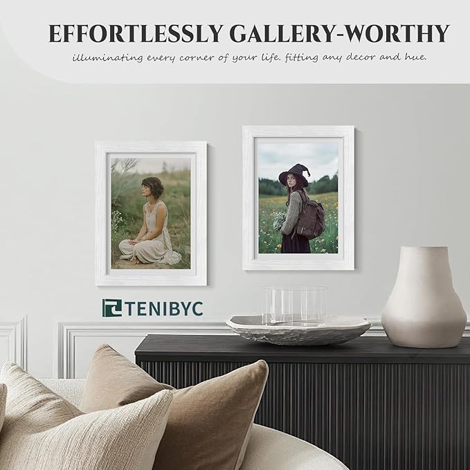 Picture Frame 4 Pack - Solid Wood Poster Photo Frame - Woodgrain Series - Room, Office, Gallery, Studio Display - Wall Hanging