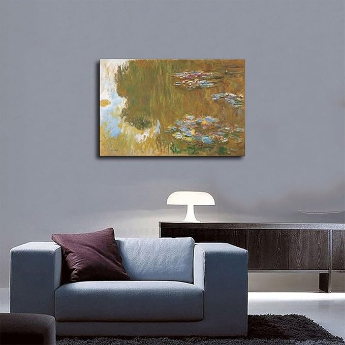 CFIOZYOS 40+ Monet Famous Print Posters The Water Lily Pond by Claude Monet Impressionism Canvas Poster Wall Art Print Bedroom Decor Office Room Kitchen Decor Gift Unframe 12×18inch(30×45cm)
