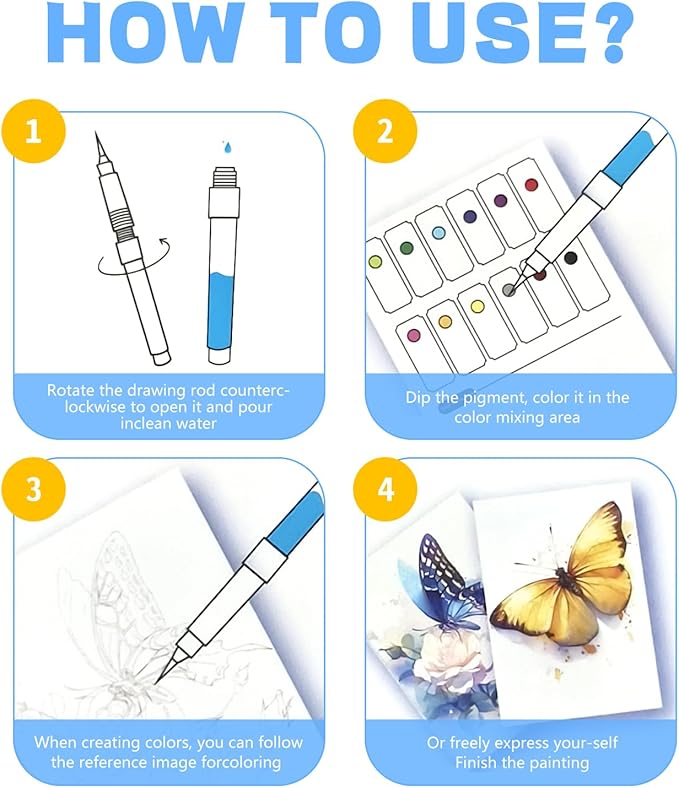 2026 New Creative Stress Relief Kit Watercolor Painting Book,DIY 3-Fold Watercolor Pad, Relax and Adjust Your Mood, for Beginners and Enthusiasts (Street)