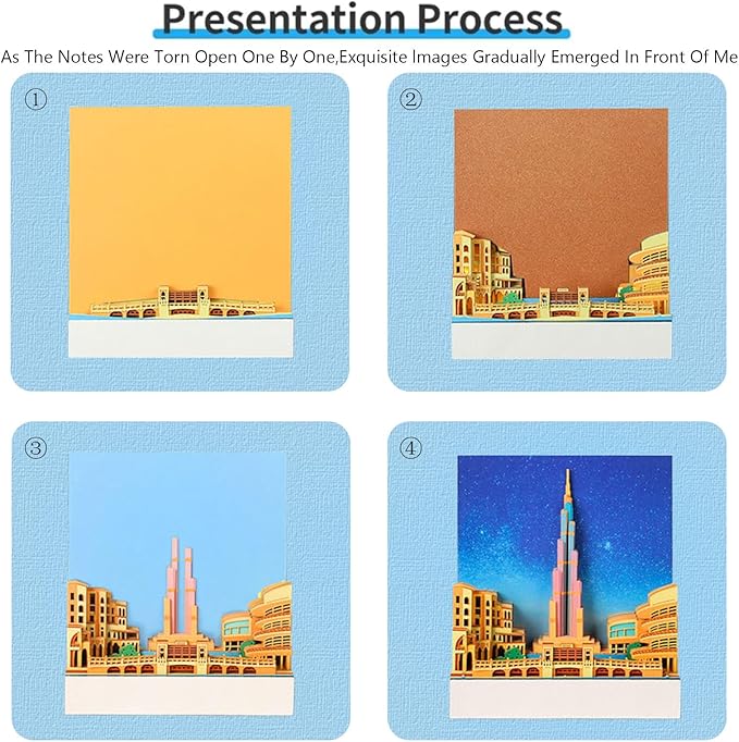 3D Art Calendar 2026,3D Memo Pad Creative Time Piece Calendar,Creative Non Stick Sticky Note,3D Memo Pad Art Notepad,Exquisite Paper Sculpture Gifts,Desktop Decoration Crafts