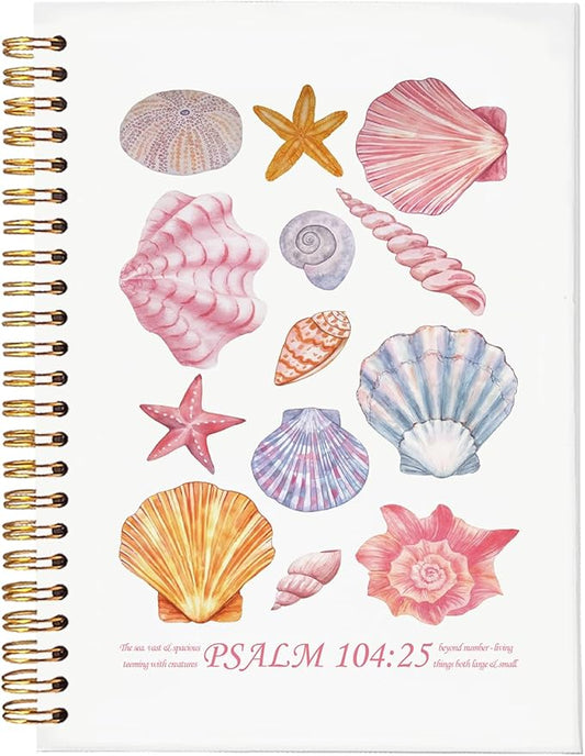Bible Journal, Christian Notebook, Bible Study Journal for Women, Spiral Faith Notebook for Bible Notes & Prayer, Cute Scripture Notebook A5 5.5x8.3