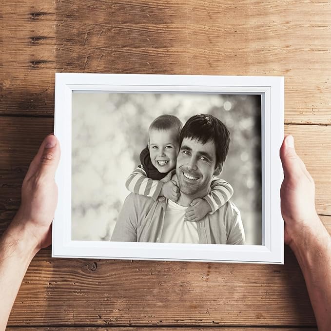 KTKDE 10x12 Picture Frame Set of 5,White Wooden frames, Vertical & Horizontal Wall Hanging for Wall or Tapletop Display,Studio Gallery Photo Frame for Photos, Posters & Art Prints