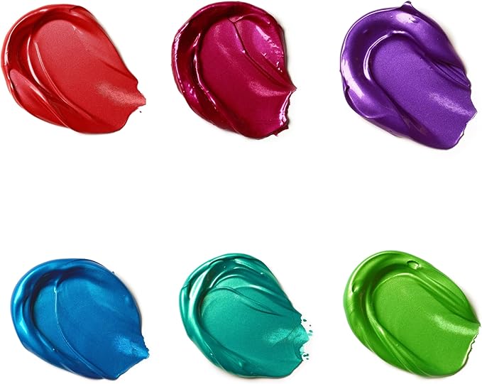 Liquitex BASICS Acrylic Paint Set, 6 x 118ml (4-oz) Tube, Metallic Color Paint Set