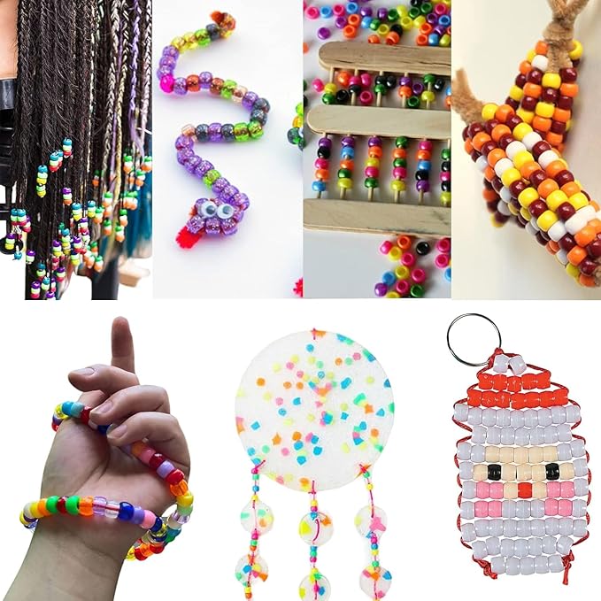 JULIMAIDONG 11500Pcs Pony Beads, Beads for Bracelets Making, Multi-Colored Hair Bead for Hair Braids, 144 Colors Kandi Friendship Bracelet Bead Jewelry Making Kits for Craft (144Color)