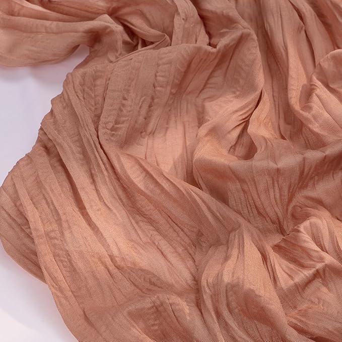 Socomi 10pcs Dusty Rose Valentine's Day Cheesecloth Table Runner Boho Rustic Gauze 120 inch 10FT Cheese Cloth Runner for Wedding Party Baby Shower Birthday Home Decor Holiday Decorations