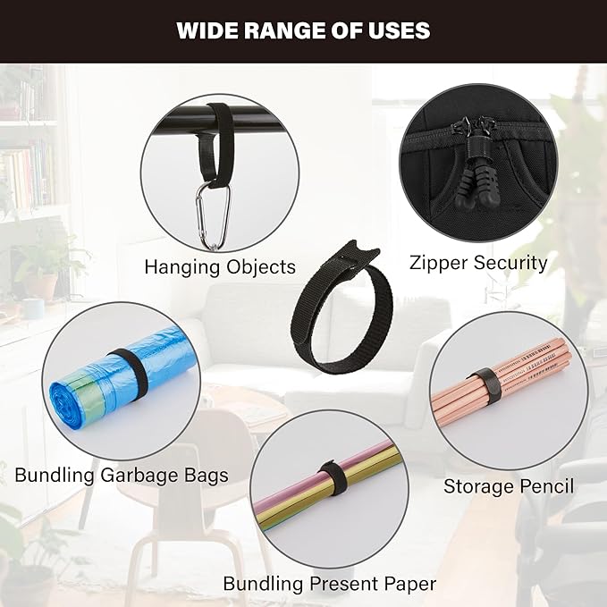 90 PCS Reusable Cable Ties with Hook and Loop, Multi-purpose Adjustable 8 Inch Cable Management Wire Ties Cable Straps for Organizing Home, Office and Data Centers (Multicolored)