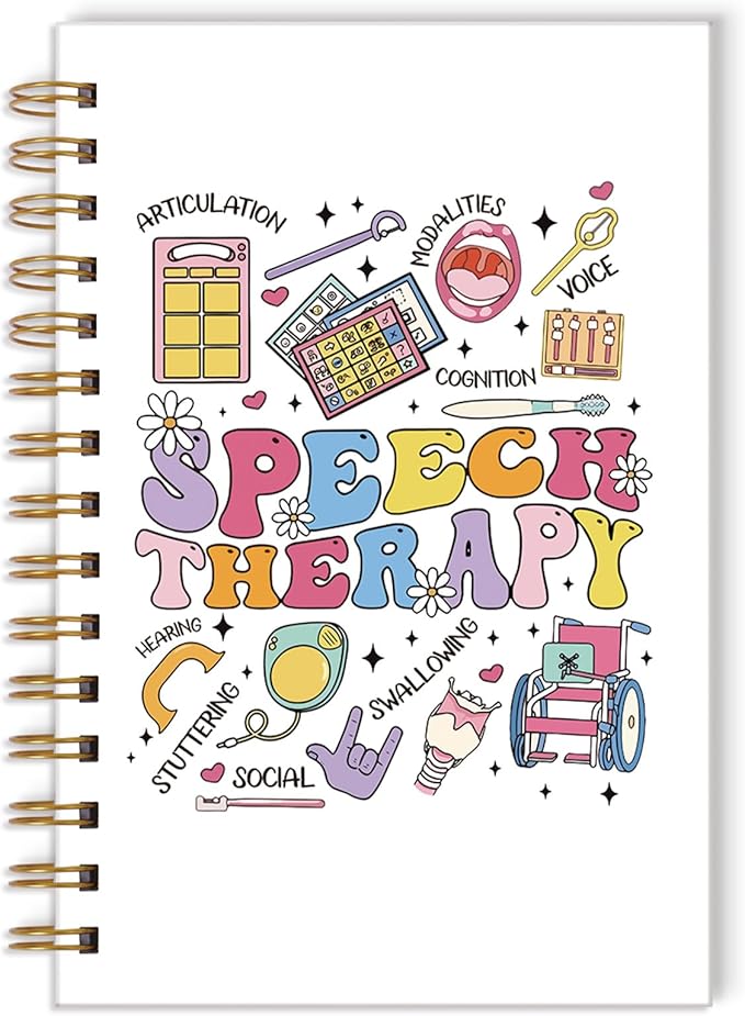 Speech Therapist Spiral Notebook - Boho Speech Therapist Gifts for Women, SLP Gift, Spiral Journal Notebooks Language Pathologist Gift, Mental Health Journal for SLP 5.5x8.3 Inch