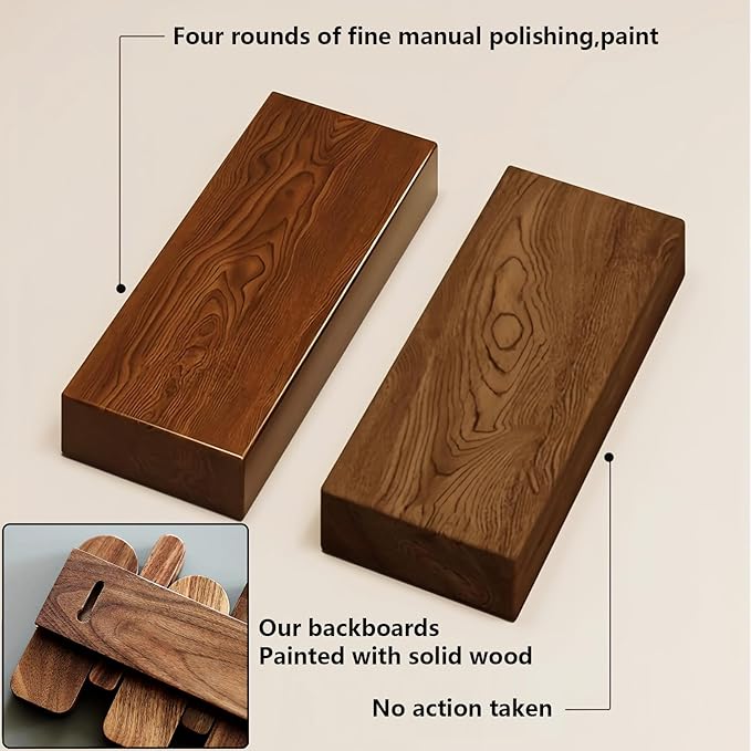 Wall Mounted Coat RackHooks Piano Key Hangers Natural Solid Wood Hanger Non-Woven Fabric Clothes Hangers for Closet, Kitchen, Bedroom, Bathroom, Entryway (Moon-Beech, 8 Hooks)