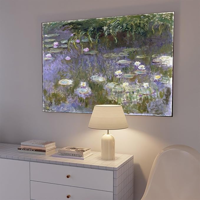 CFIOZYOS 40+ Monet Famous Print Posters Water Lilies by Claude Monet Impressionism Canvas Art Poster And Wall Art Picture Print Modern Family Bedroom Decor Posters Frame 16×24inch(40×60cm)