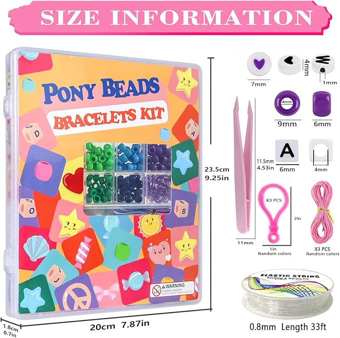 LIS HEGENSA Pony Beads Bulk,Kandi Kit for Necklace Jewelry Making Hair Braiding,Bracelets Making Kits,Hair Bead,Bracelet Beads,Plastic Bead for Crafts Braids Girls (12 Color,900PCS)