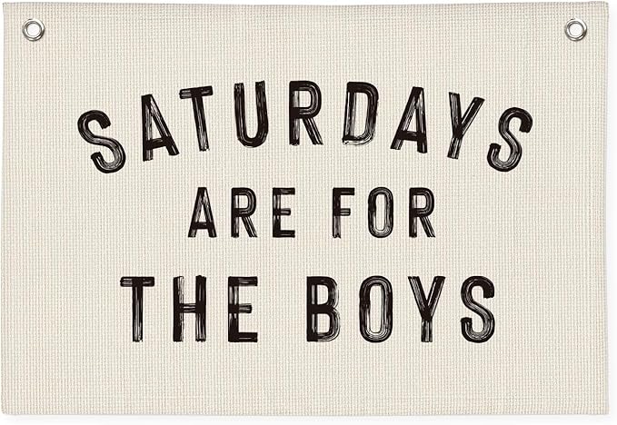 Boy Nursery Playroom Decor, Canvas Banner Wall Hanging Banner Flag Decor for Nursery Classroom Playroom Kids Room, Playroom Essentials