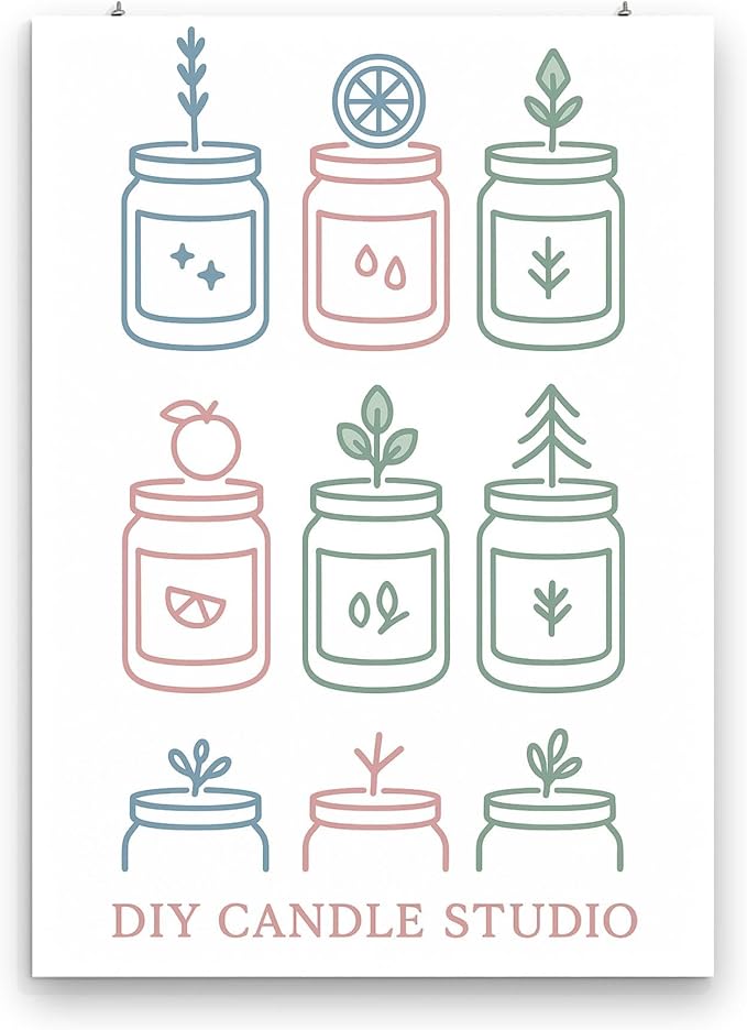 Botanical Scent Chart - DIY Candle Making Studios - 13x19 Poster Print - Wall Art