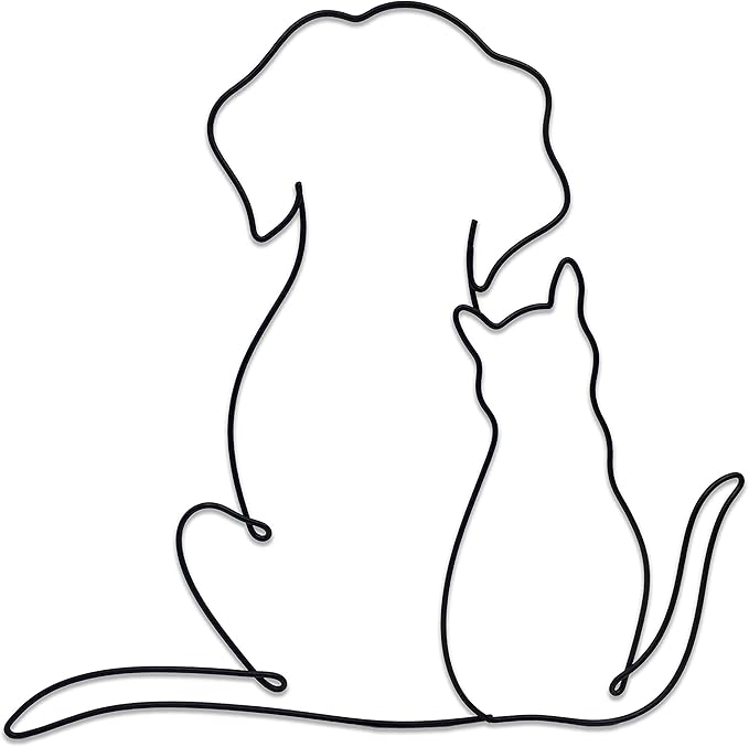 Matani Metal Dog Wall Decor | Dog & Living Room Wall Art | Minimalist Room Decor (Sleeping Labrador) (Love)