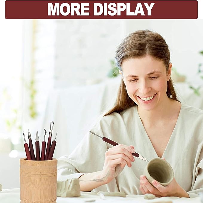 LINPHCEY 6-Piece Clay Sculpting Tools Set Perfect for Polymer Air Dry Modeling Clay Beginners & Professionals Ideal for DIY Pottery & Ceramics Tools for Clay Sculpey Sculpting & Crafting