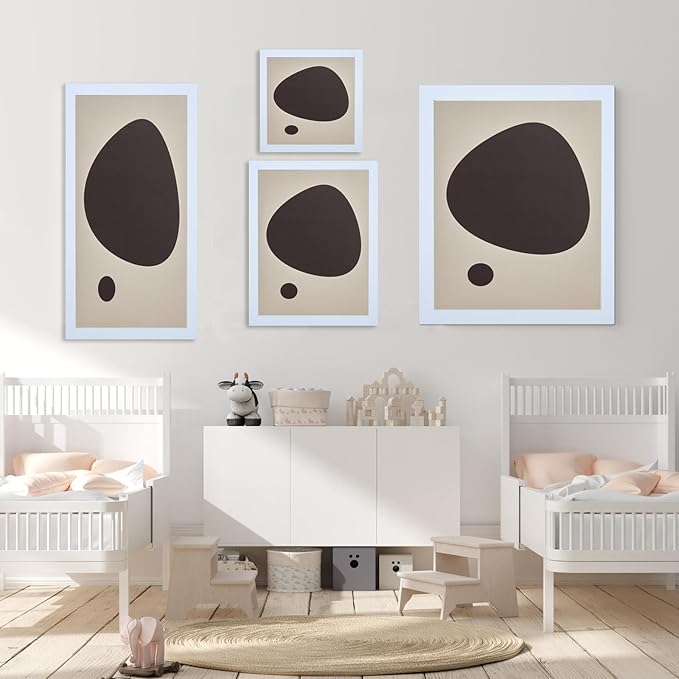 9 x 11 Picture Frame Set of 3, Poster Photo frame, Horizontal and Vertical Formats for Wall or Tabletop, 9 x 11 white Wooden Frame with Shatter Resistant Plexiglass, best gift