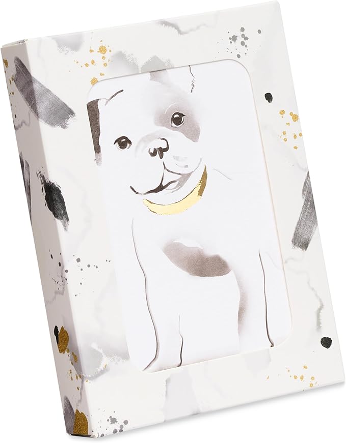 Papyrus Blank Cards with Envelopes, Frenchie (12 count)