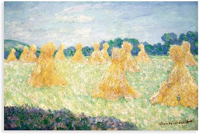 40+ Monet Famous Print Posters The Young Ladies of Giverny, Sun Effect by Claude Monet Impressionism Poster Print for Room Aesthetics Canvas Wall Art Print Unframe 24×36inch(60×90cm)
