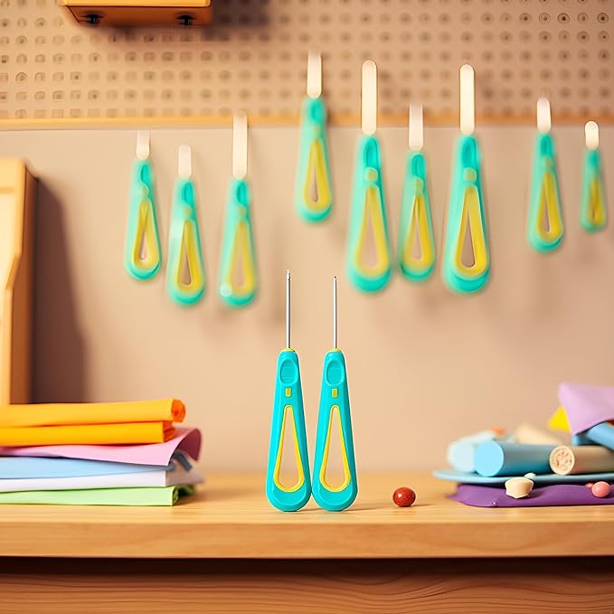 3 Pcs Green Round Hole Cone Hand Drills Punch Needle Candles Wick Tools for DIY Silicone Mould Making Punch Candle Making