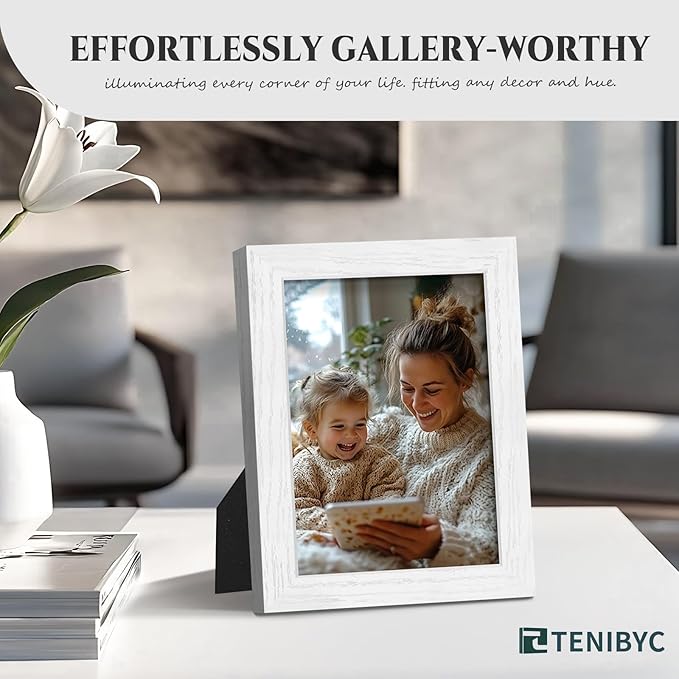 Picture Frame 4 Pack - Solid Wood Poster Photo Frame - Woodgrain Series - Room, Office, Gallery, Studio Display - Wall Hanging