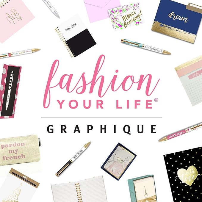 Graphique Box of Thank You Cards, Brush Strokes - Includes 16 Cards with Matching Envelopes and Storage Box, Cute Stationery Made of Durable Heavy Cardstock, Cards Measure 3.25" x 4.75"
