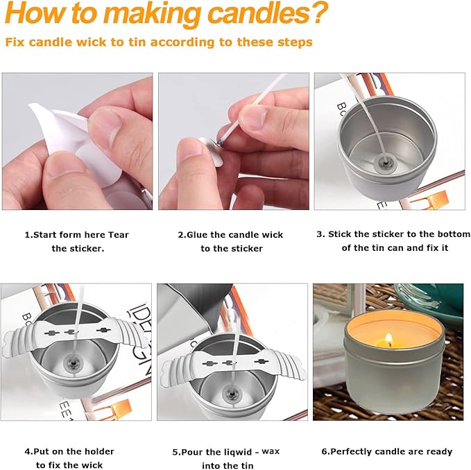 Candle Making Kit Supplies Tools - Soy Beeswax DIY Crafts Candle Wax kit Supply Set for Adults Beginners Candle Melting Pouring Pot with Jars Wick Sticker Holder Spoon