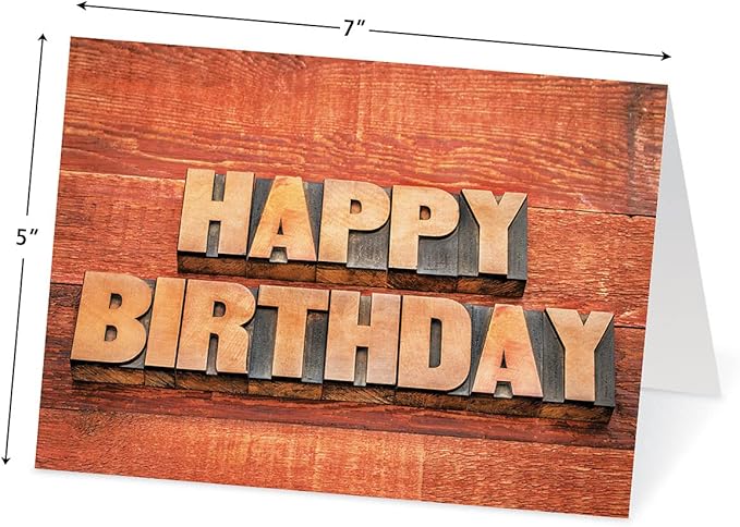 Current Playful Type Birthday Greeting Cards Value Pack - Set of 20, 10 Unique Designs, Large 5 x 7 Inch Cards, Sentiments Inside, Envelopes Included