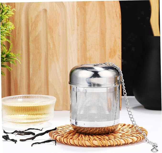 4pcs Stainless Steel Tea Infuser Basket with Chain Fine Mesh Tea Strainer Multi-use Steeper for Spices and Seasonings