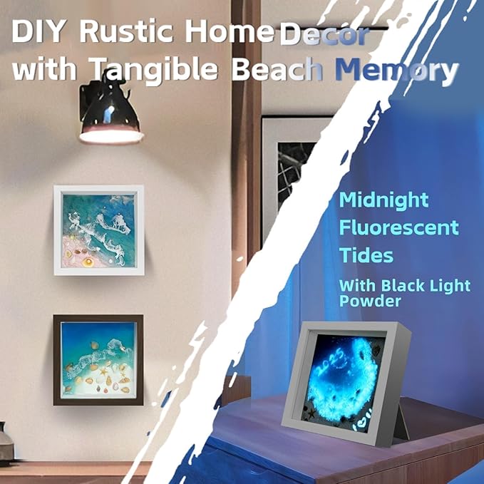 iLAND Crafts for Teens Adults Women Sea Resin Arts Kit for Beginners Beach Crafting Project DIY Costal Decor Making Set Craft Kit for Teens 14-16 Girls Crafty Gifts for Women Christmas Gift Romantic