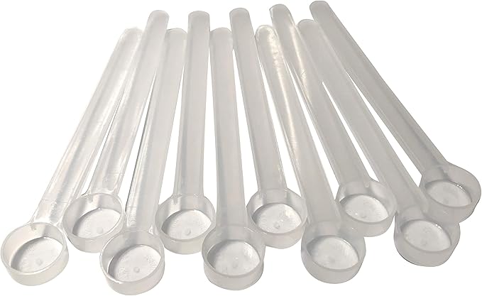 1/2 Tsp (2.5 mL) Long Handle Scoop for Coffee, Protein Powder, Pet Food, Spices, Grains, Dry Goods – Food-Grade BPA-Free Plastic Measuring Spoon (Pack of 10)