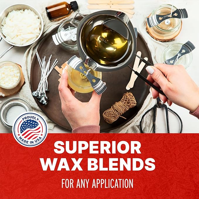 Blended Waxes, Inc. Paraffin Wax Blocks, Household Paraffin Wax for Candle Making, Canning, Waterproofing, Metal Preservation, and a Variety of Other Applications, 1lb Blocks - Pack of 2
