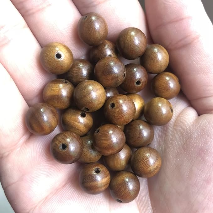 CarpenterC 500pcs 8mm Gorgeous Natural Round Polished Rosewood Loose Beads for Jewelry Making DIY Handmade Crafts
