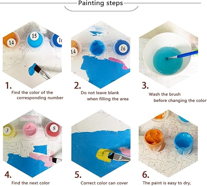 Mountain Paint by Numbers Kit for Adults Beginner Landscape Oil Painting Kit Adult Paint by Number Kits on Canvas Tree DIY Painting for Beginners Art by Numbers for Gifts Home Wall Decor 16x20 Inch