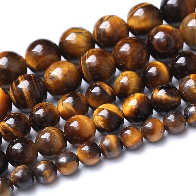 4mm 180pcs AAA Yellow Tiger Eye Gemstone Beads Natural Round Loose Crystal Energy Stone Healing Power for Jewelry Making 2 Strand 32"