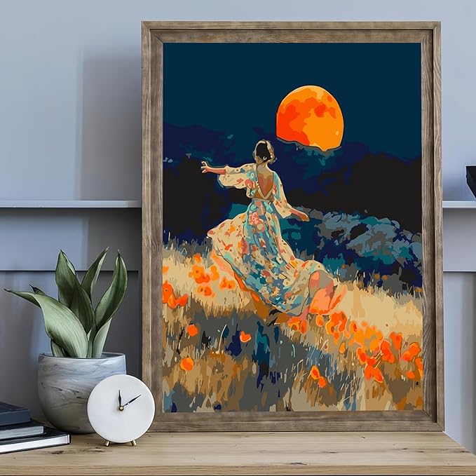 CHWGLFGG Paint by Numbers Kit for Adults Beginner, Woman Dancing Adult Paint by Number Kits on Canvas, DIY Acrylic Oil Easy Painting by Numbers for Home Wall Decor 16X20 inch (Without Frame)
