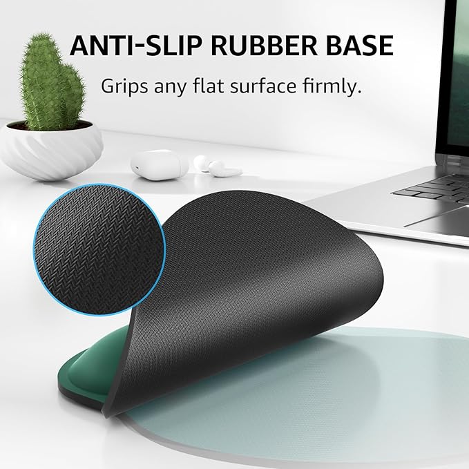 KTRIO Ergonomic Keyboard Wrist Rest, Memory Foam Mouse Pad with Wrist Rest for Computer Keyboard, Mouse Pad Set for Easy Typing & Pain Relief for Office & Home, Forest Green